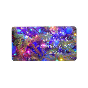 Etiqueta Bombillas de navidad en azul