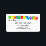 Etiqueta Bon Nadal Occitan Christmas handpainted watercolor<br><div class="desc">Bon Nadal Occitan Christmas handpainted watercolor Label

Colorful christmas baubles address label,  perfect for a festive holiday card or invitation. Make your holiday mail stand out from the traditional cards with these handpainted watercolor baubles.</div>