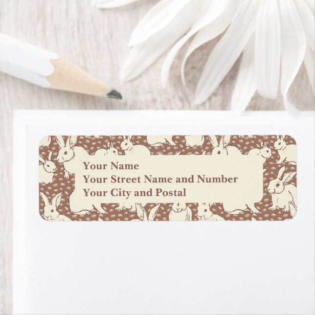 Etiqueta Bonanza de Conejos Conejos Conejitos Cuidadosament (In situ)