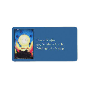 Etiqueta Bonfire Moon Samhain Wiccan Pagan
