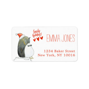 Etiqueta Bonitas vacaciones   Navidades Cute Penguin