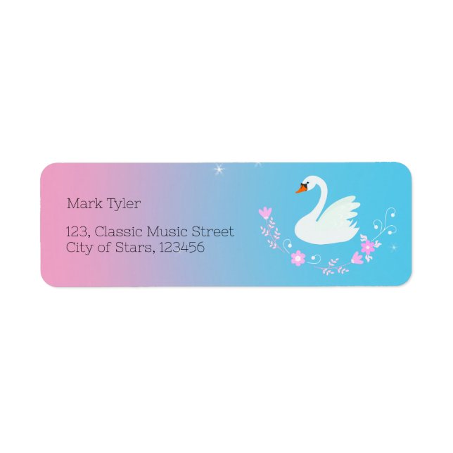 Etiqueta Bonito Ballerina chica Fiesta de cumpleaños (Frente)