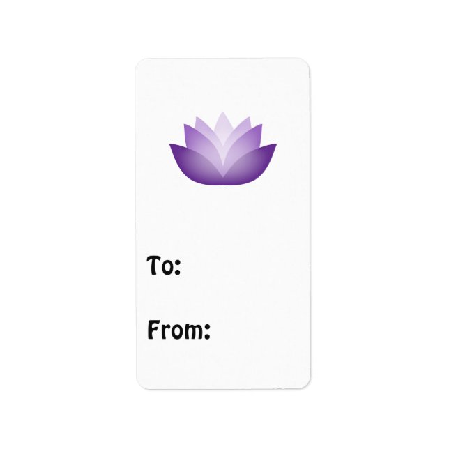 Etiqueta Bonito Purple Lotus (Frente)