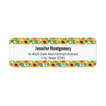 Bonito Sunflower Patrón amarillo y verde