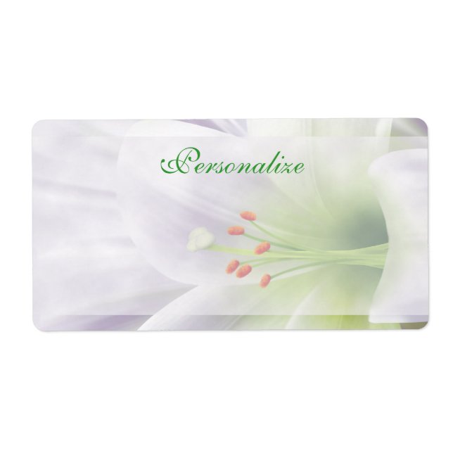 Etiqueta Bonito White Easter Lily Labels (Frente)