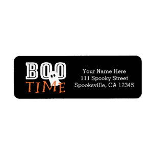 Etiqueta BOO TIME Ghost Halloween Address Labels