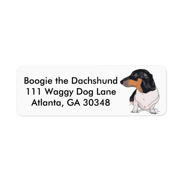 Etiqueta Boogie the Dachshund Address Labels (Frente)