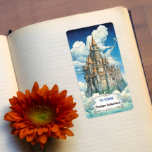 Bookplate Castillo de nubes de personalizable