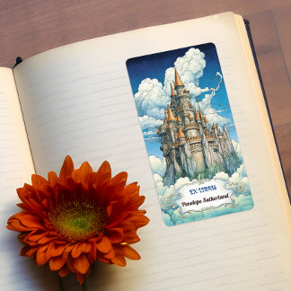 Etiqueta Bookplate Castillo de nubes de personalizable