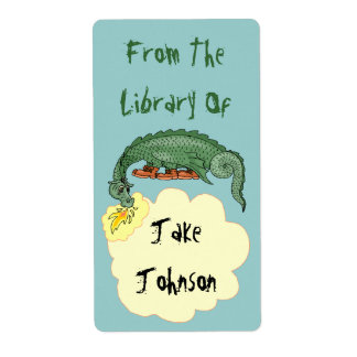 Etiqueta Bookplate Dragon Breathes Name De La Biblioteca De