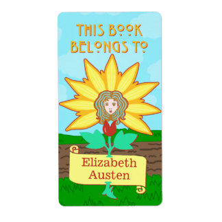 Etiqueta Bookplate este libro pertenece a la flor Art Nouve