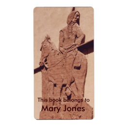 Etiqueta Bookplate nativo americano