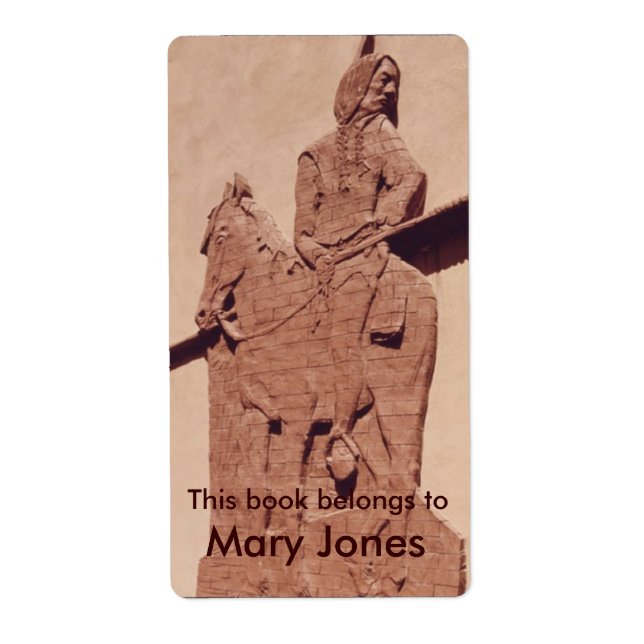 Etiqueta Bookplate nativo americano (Frente)