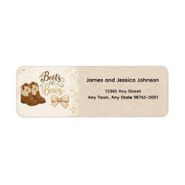 Etiqueta Boots and Bows Return Address Label