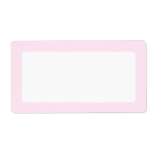 Etiqueta Borde de color sólido rosa muy pálido en blanco