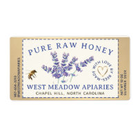 Borde de lavanda y miel de abejas