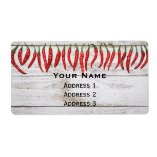 Etiqueta Borde de pimientos picantes