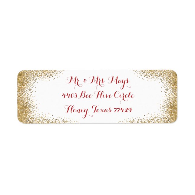 Etiqueta Borde dorado simple (Frente)