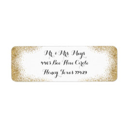 Etiqueta Borde dorado simple