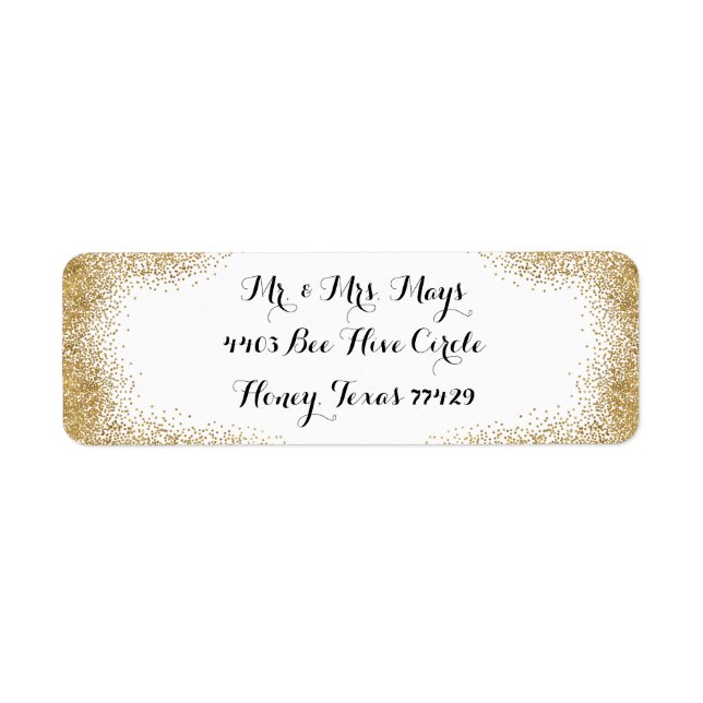 Etiqueta Borde dorado simple (Frente)