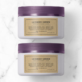 Etiqueta Borde gris oscuro y lista de ingredientes de línea