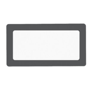 Etiqueta Borde gris plano en blanco