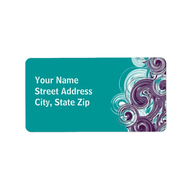 Etiqueta Borde lateral púrpura rodante (Frente)