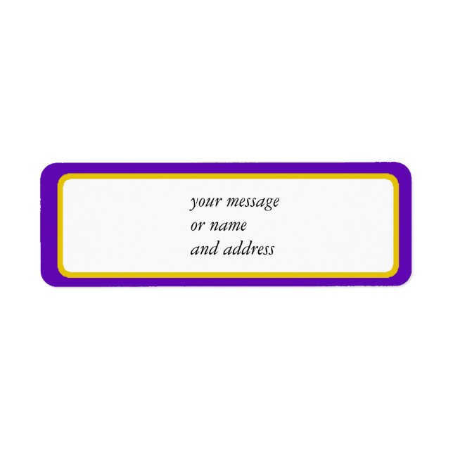 Etiqueta Borde Purple Y Gold (Frente)