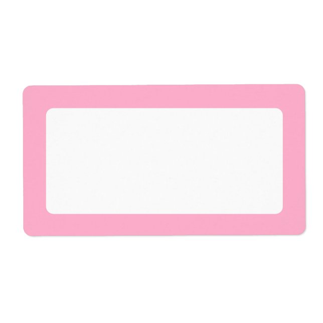 Etiqueta Borde rosa claro (Frente)
