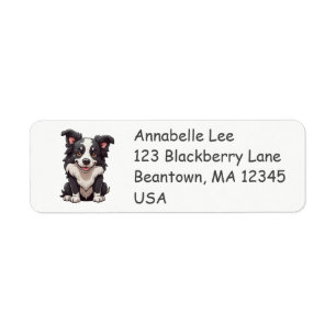 Etiqueta Border Collie adorable