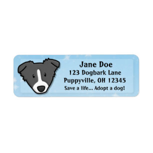 Etiqueta Border collie de Kawaii