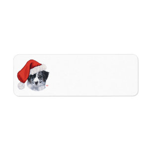Etiqueta Border Collie Navidad