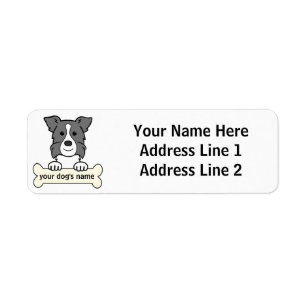 Etiqueta Border collie personalizado