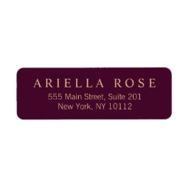 Etiqueta Borgoña moderna profesional elegante