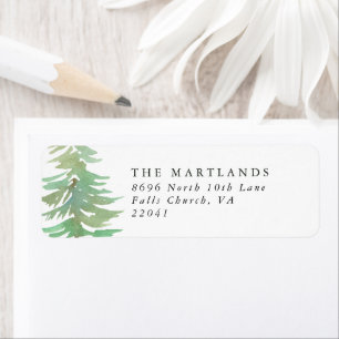 Etiqueta Bosque acuático elegante familia mínima