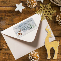 Bosque de nieve con Navidades de venados