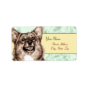 Etiqueta Bosquejo del Corgi