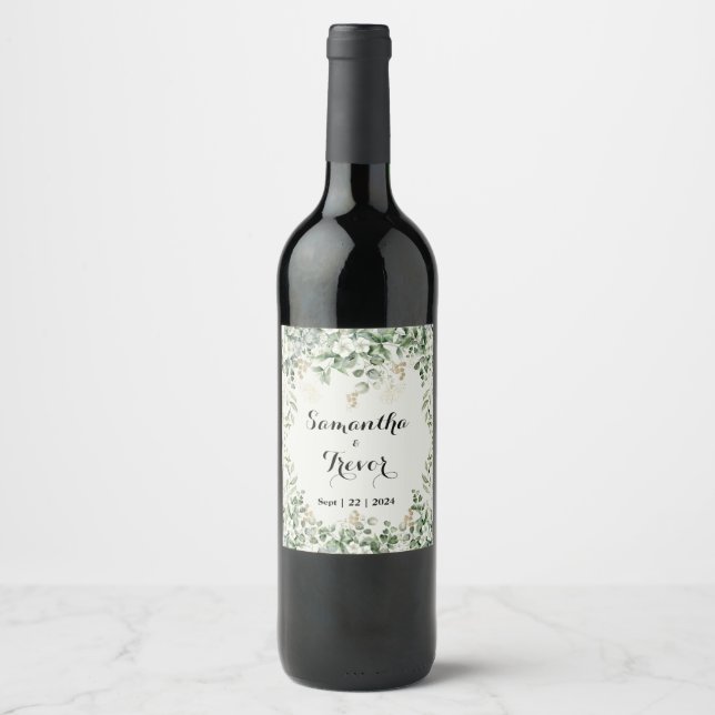 Etiqueta botánica de vino de jardín (Anverso)