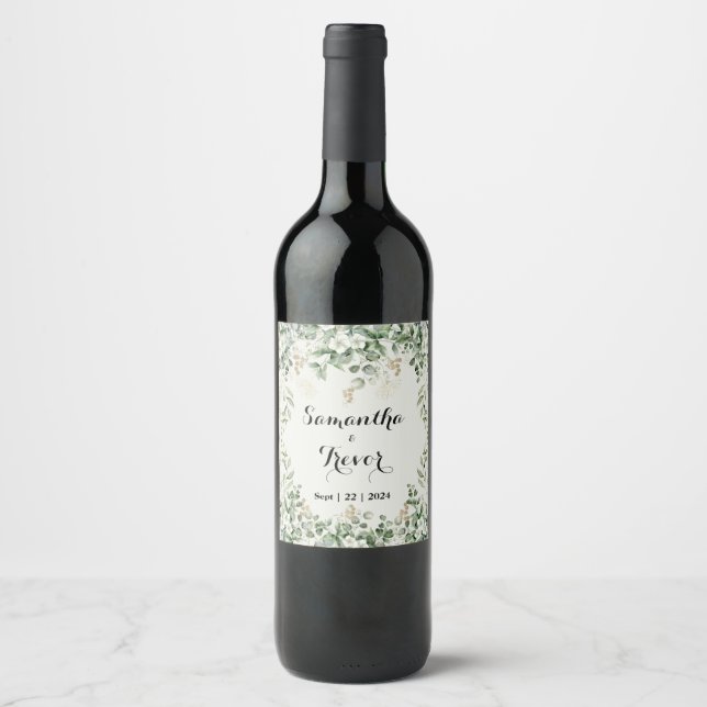 Etiqueta botánica de vino de jardín (Anverso)