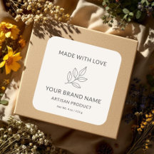 Etiqueta Botánica Minimalista Hecha a Mano por Art