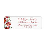 Etiqueta Botanical Winter Return Address Label<br><div class="desc">Winter red floral and botanical branches,  return address labels. Customize font style,  color and size. Designed to match our Botanical Winter Collection.</div>