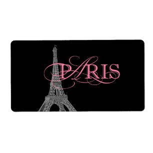 Etiqueta Botella de agua de París