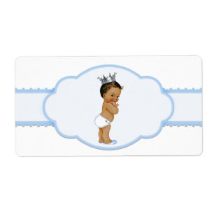 Etiqueta Botella de agua para baby shower del príncipe