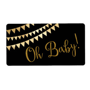 Etiqueta Botella de agua para baby shower Oh Baby Baby