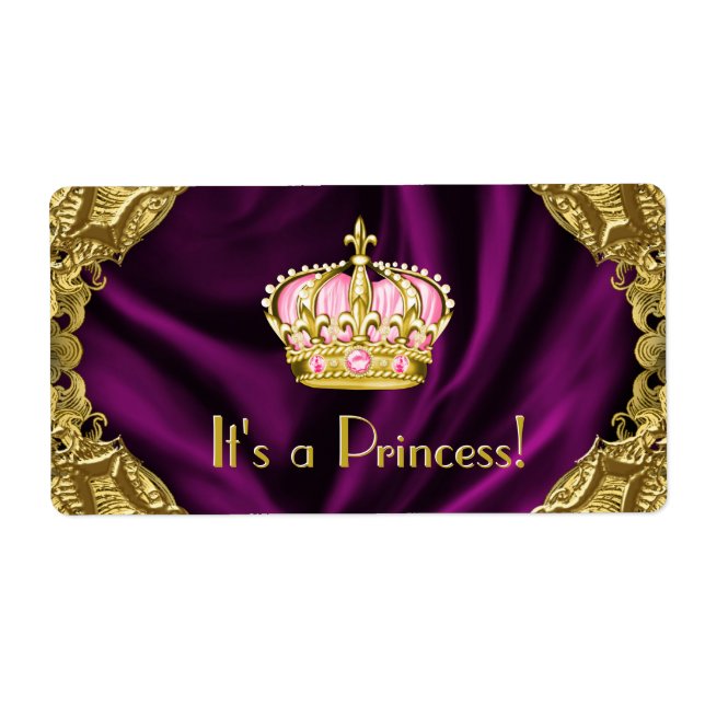 Etiqueta Botella de agua Royal Princess (Frente)