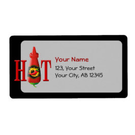 Etiqueta Botella de Salsa Caliente