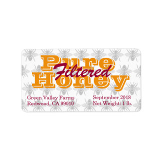 Etiqueta Botella Queen Bee Filed Honey Jar
