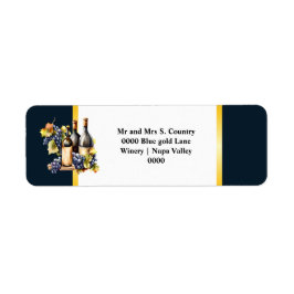 Etiqueta Botellas acuáticas uvas moda bodega