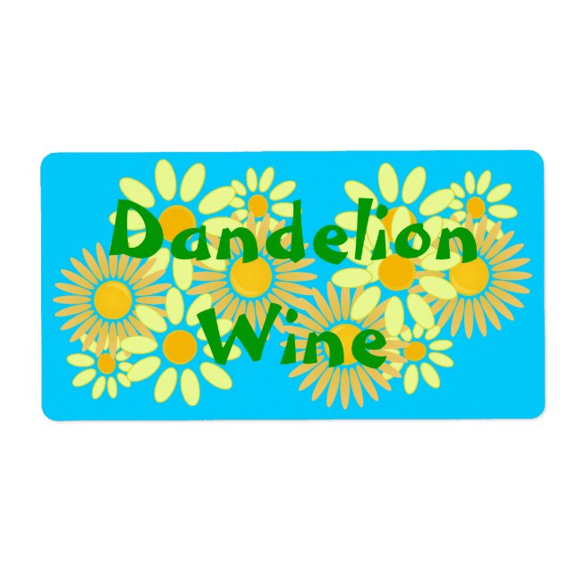 Etiqueta Botellas caseras de Dandelion Wine Labs (Frente)