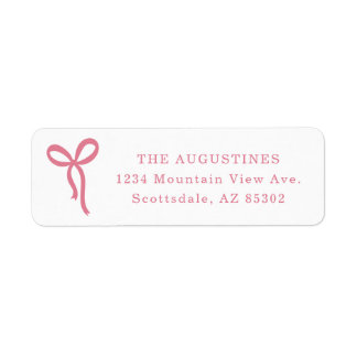 Etiqueta Bow Return Address Label